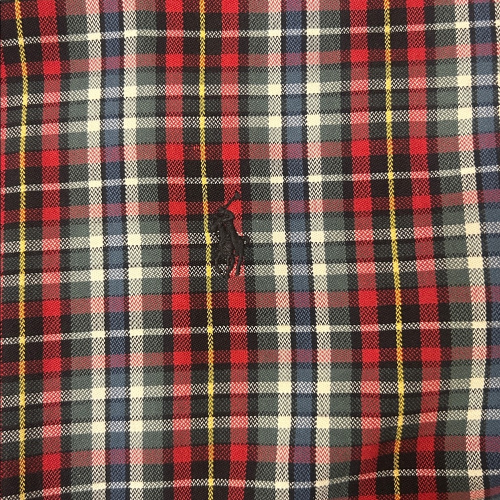 Ralph Lauren Blake Cotton Red Green Plaid Long Sleeve Button Down Shirt XXL - Picture 4 of 7
